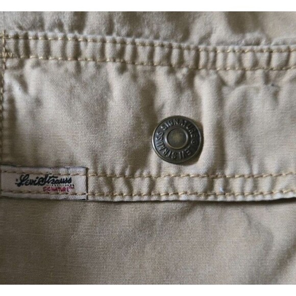 Levi Strauss Signature Mens Size 42 Tan Jean Shorts Made in San Francisco - Picture 3 of 8